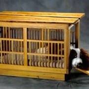 Zen Dog House Made with Antique Heart Cypress Reclaimed Wood