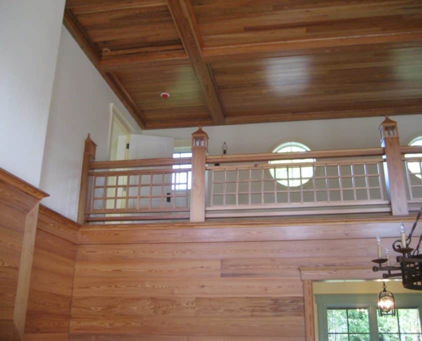 Wood Paneling and Ceiling