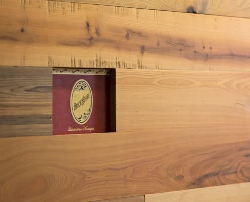 Feature Walls with Embedded Cigar Boxes