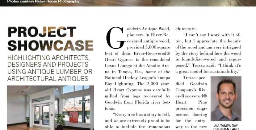 Goodwin Featured in Architectural Salvage & Antique Lumber News