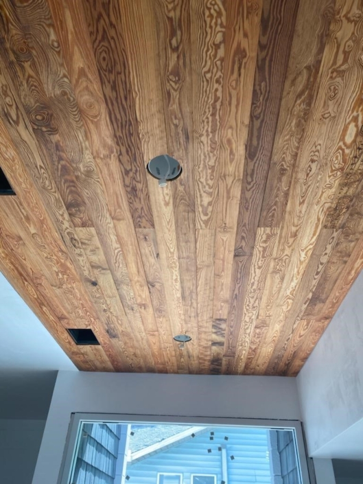 Ryland Wagner’s Curly Heart Pine Ceiling 1