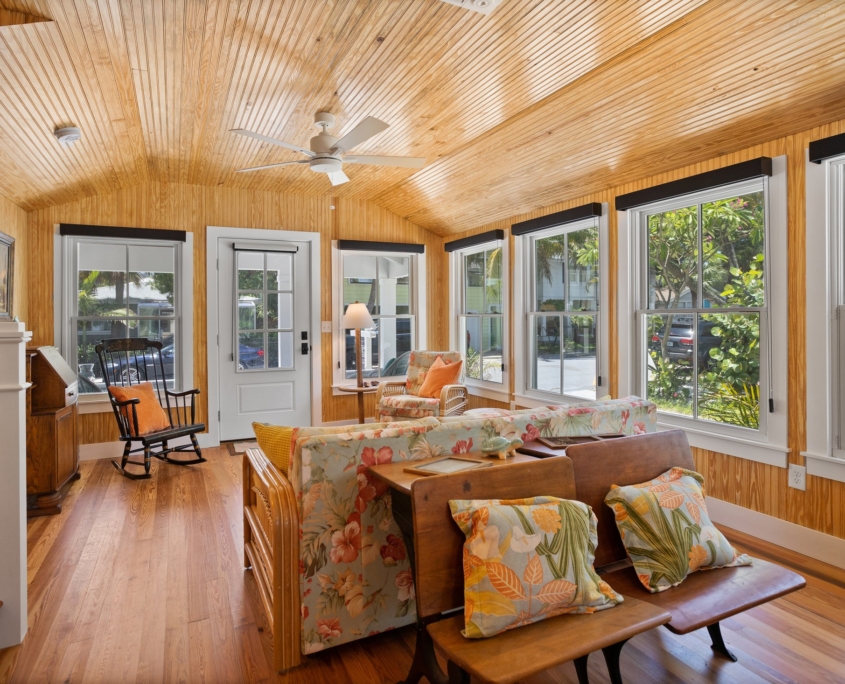 Pass-A-Grille Beach Cottage Living Room River-Recovered Heart Pine Vertical, Select, and Character Floor